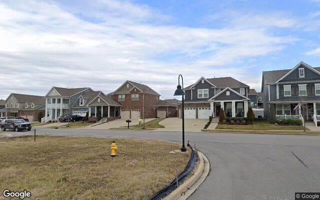 Lennar-built homes along a street in Durham Farms (Hendersonville)